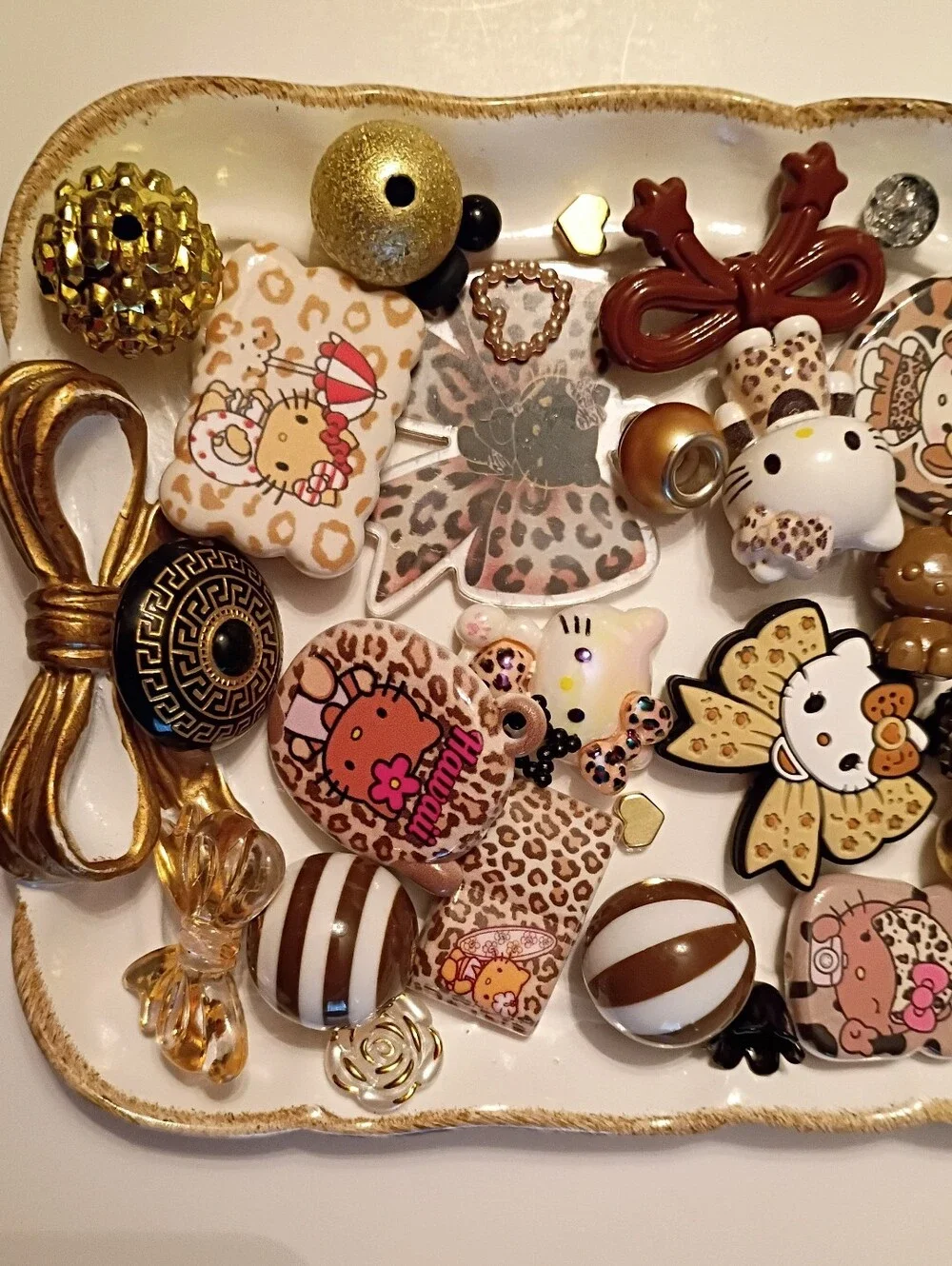 Leopard Hello Kitty Beads/Charms